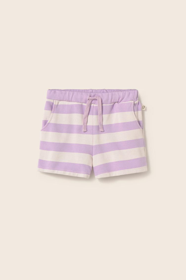 Orion lavender-striped cotton fleece