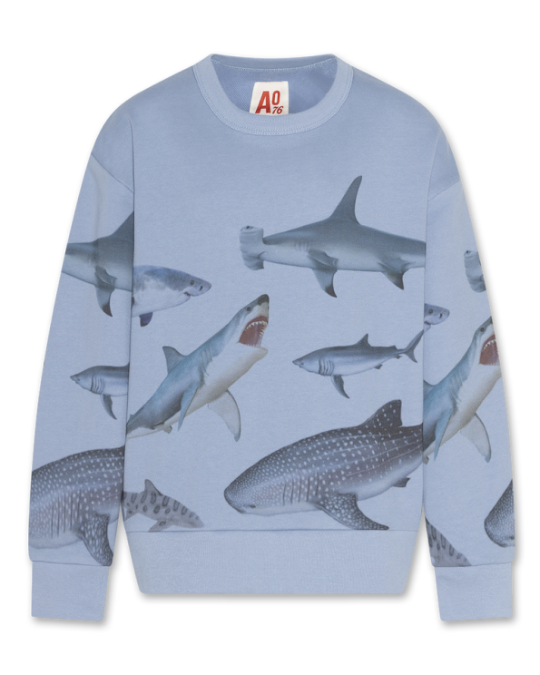 oscar sweater sharks light blue