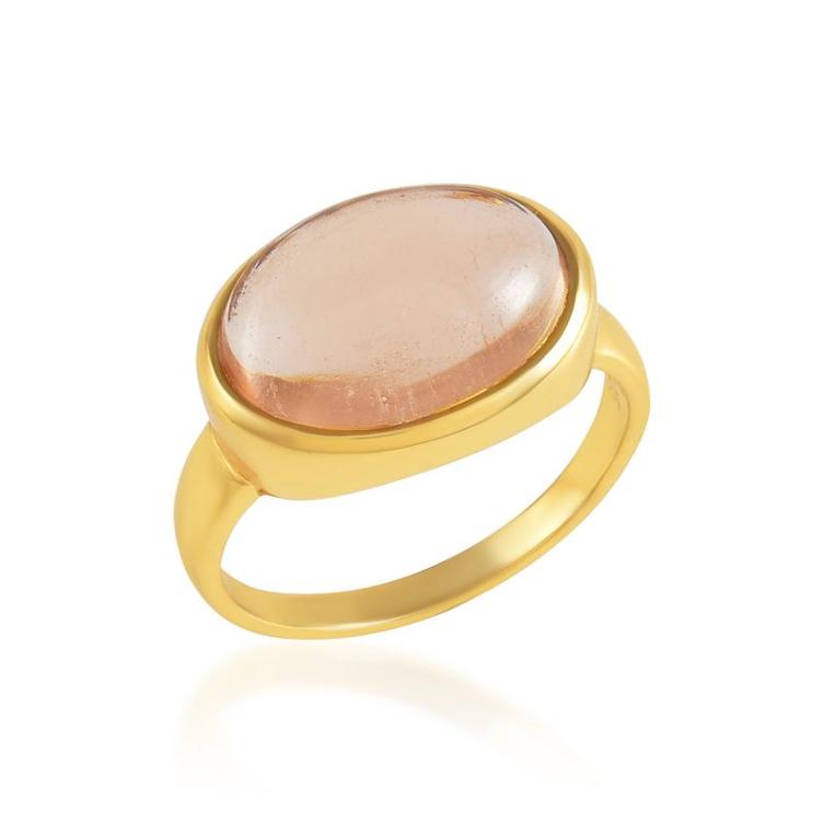 oval chunky ring champagne