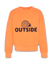 Oversized sweater outside vintage fluo orange