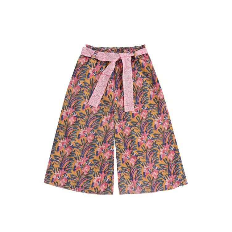 Pants Amandine honey flower