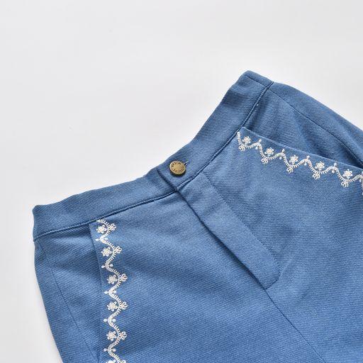 Pants flor blue - 2