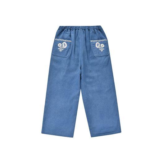 Pants flor blue - 1