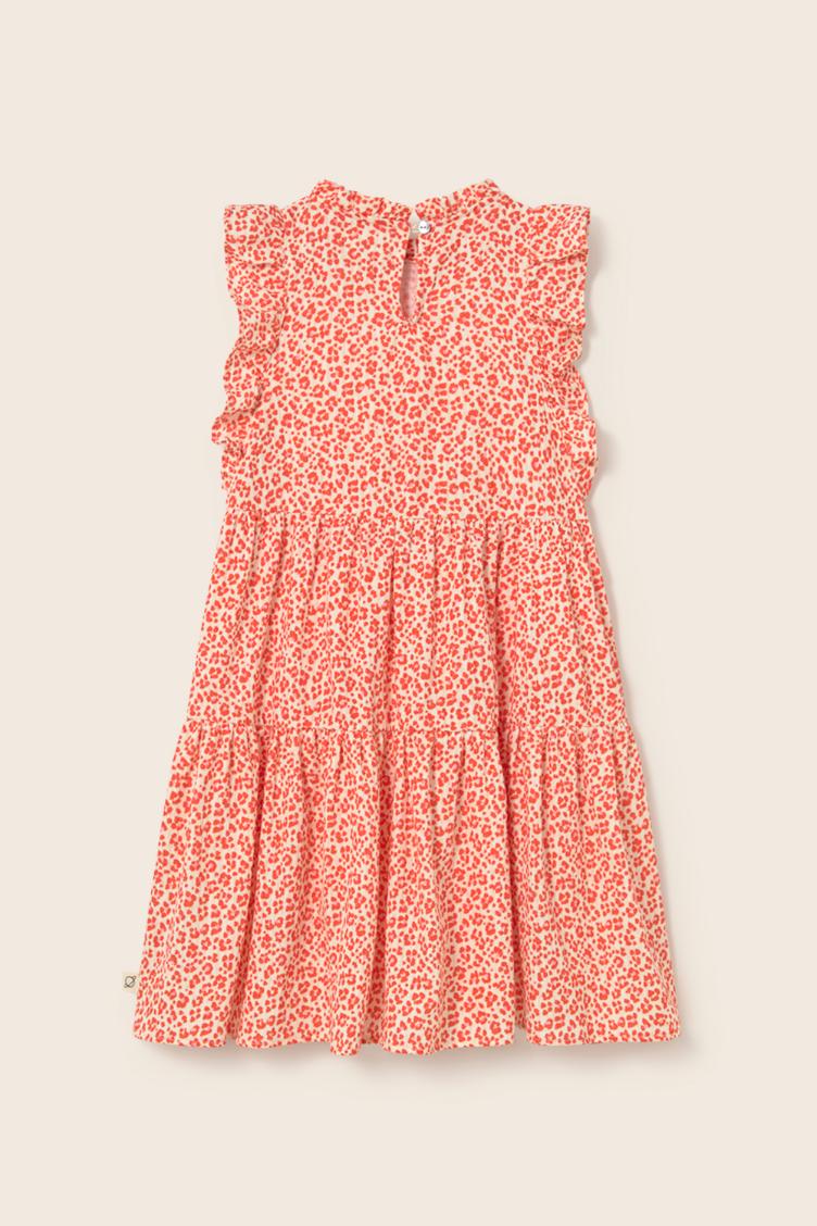 Perla tomato-animal print cotton - 0