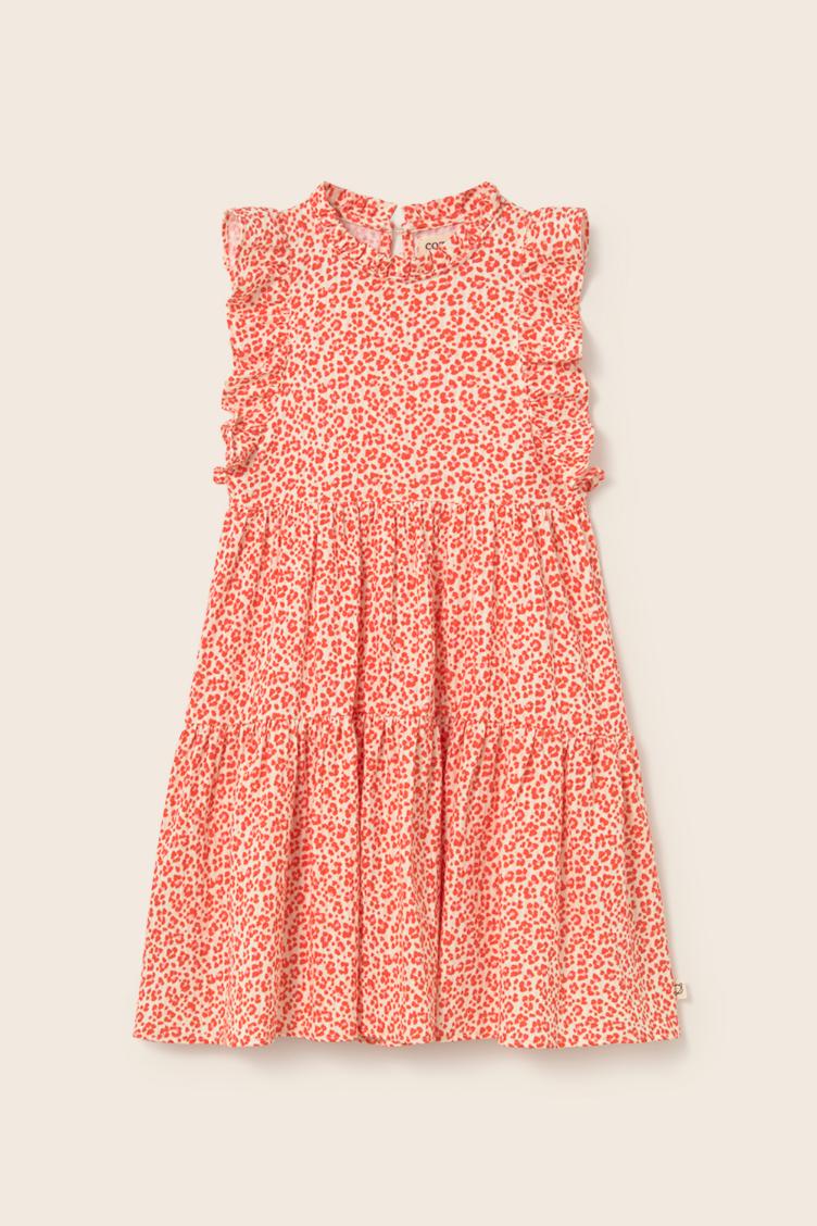 Perla tomato-animal print cotton