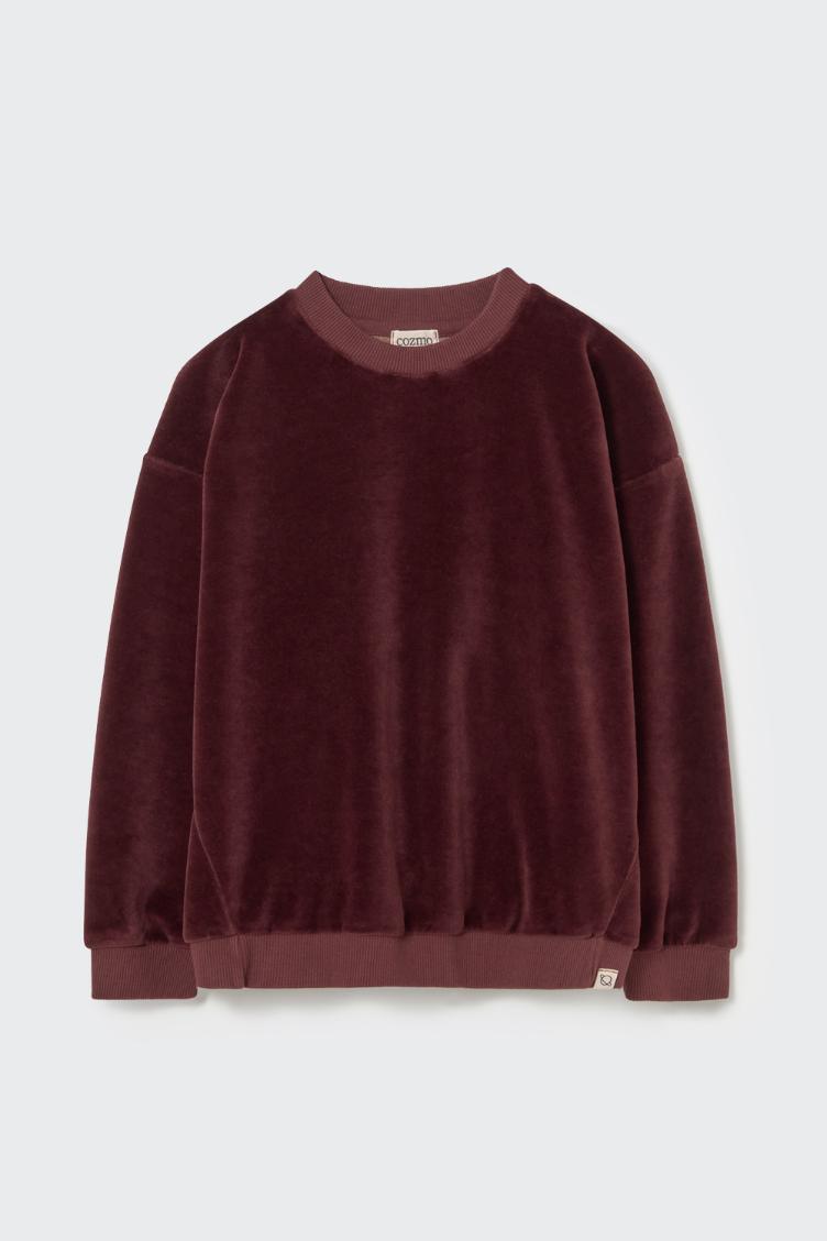 Rai chocolate velour knit