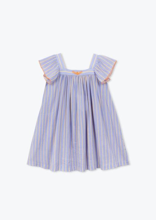 Robe rayure fluo lavande