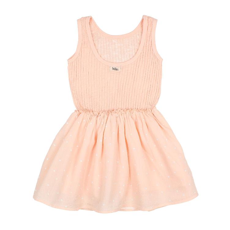 Sara Rib& Crepes Dress blush pink - 0