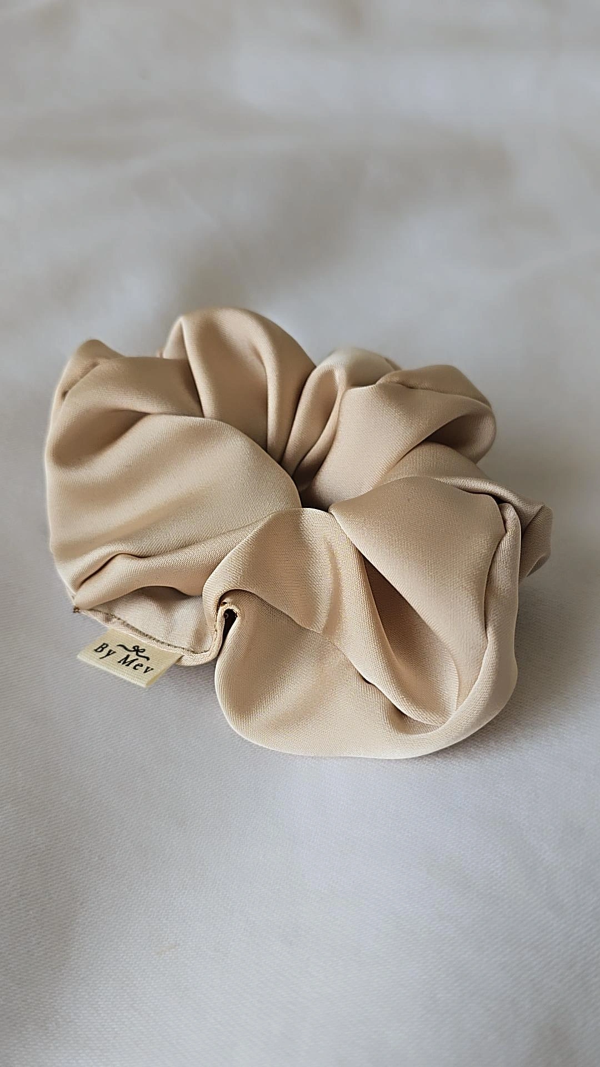 Satin scrunchie champagne