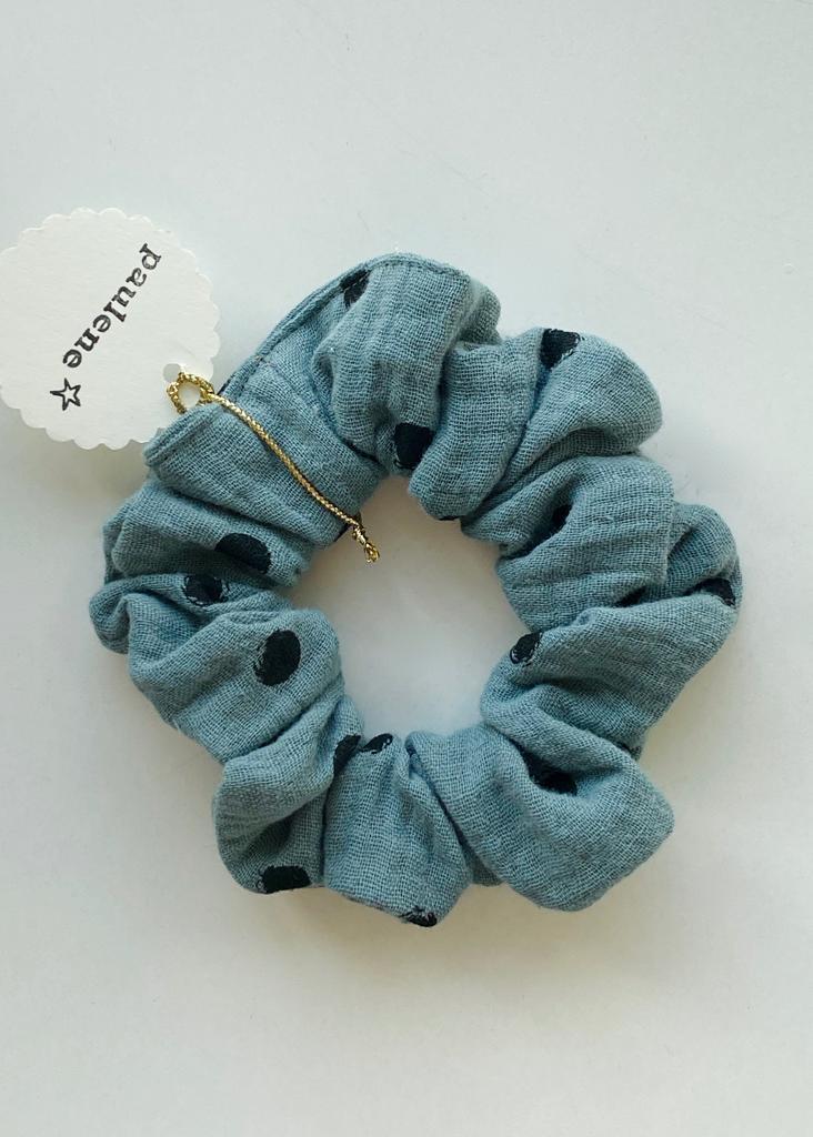 Scrunchie dot blue