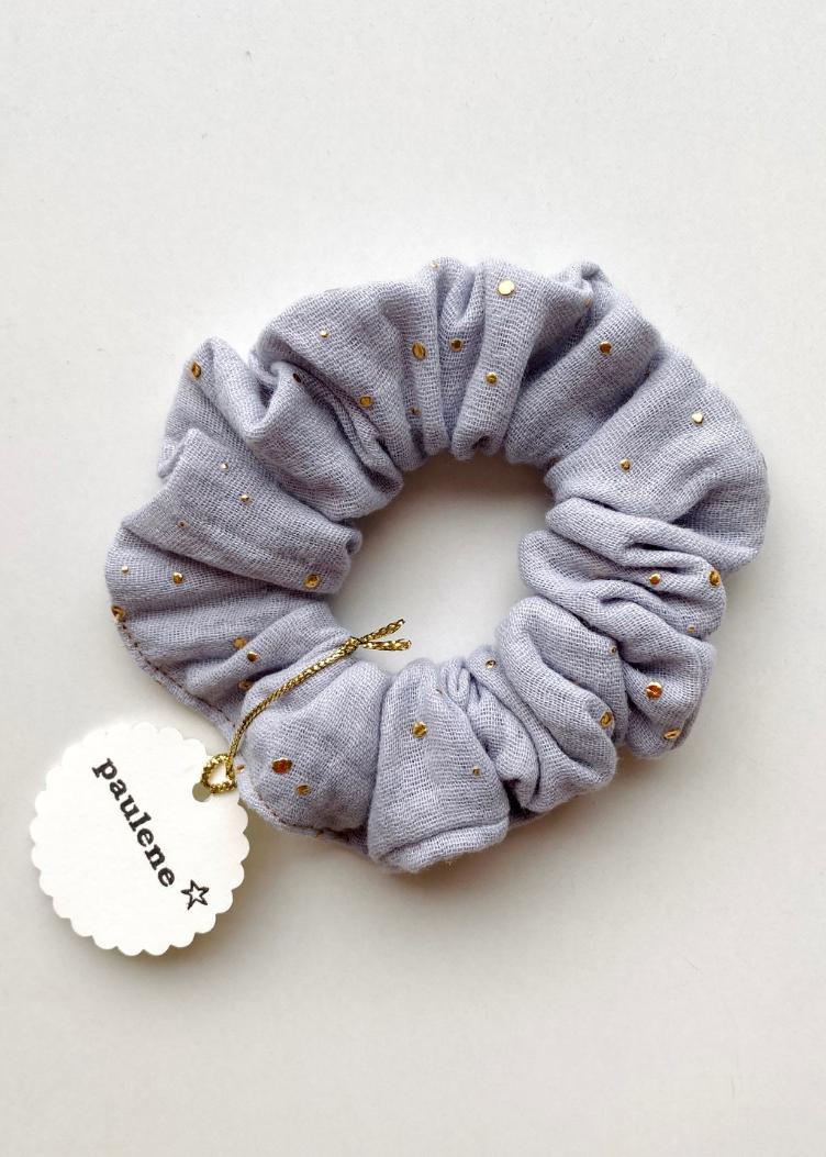Scrunchie glitter light grey