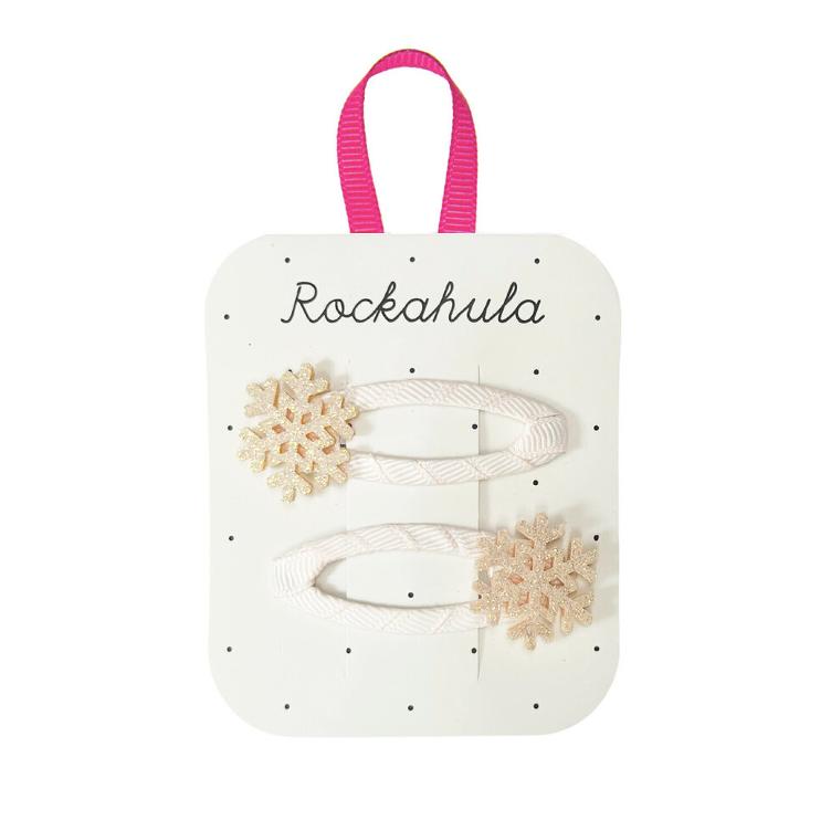 shimmer snowflake clips