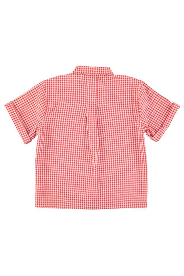 shirt red & ecru checkered - 0