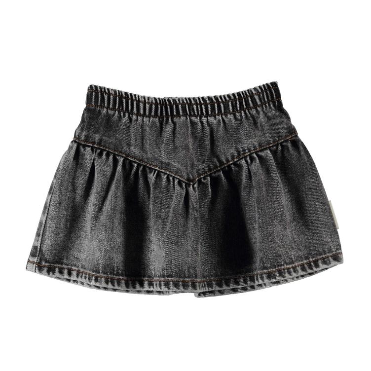 short skirt black denim