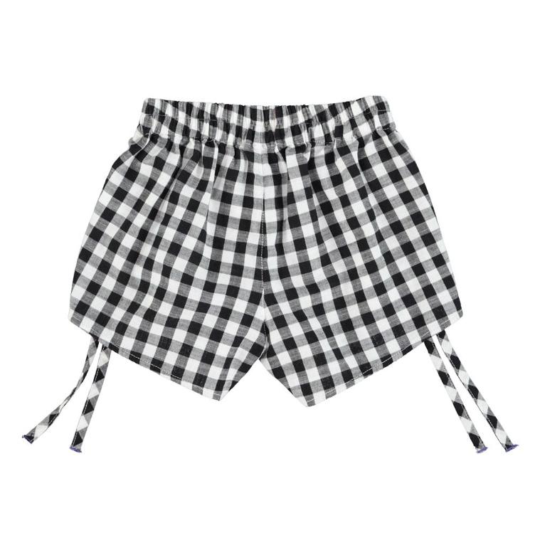 shorts black & white checkered
