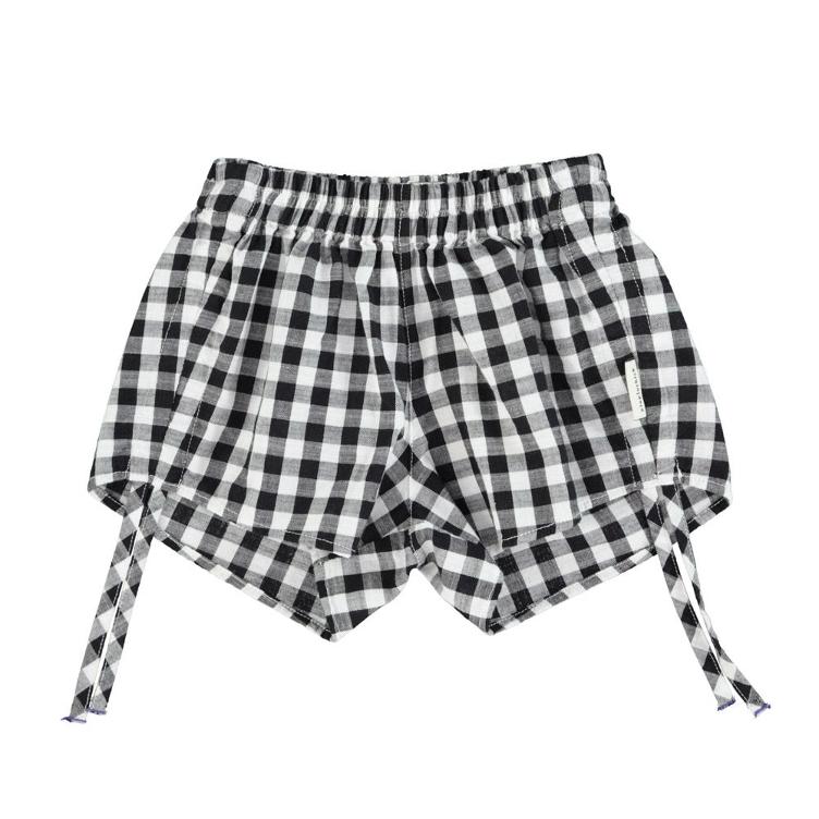 shorts black & white checkered - 0