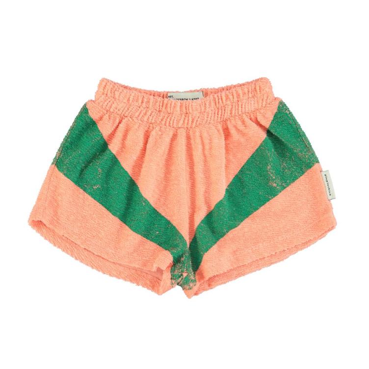 shorts | coral & green print