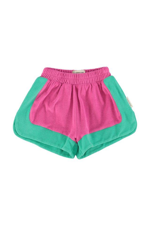 shorts fuchsia & green