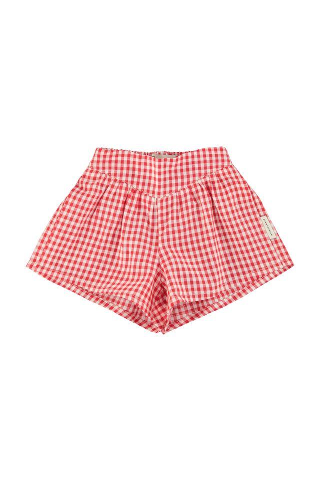 Shorts red & ecru checkered