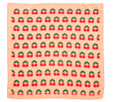 Silky Bandana coral w cherries allover