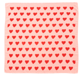 Silky Bandana pink w/ hearts allover
