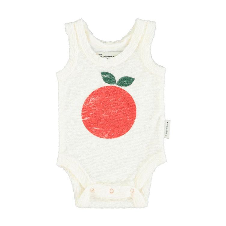 sleeveless body w apple print