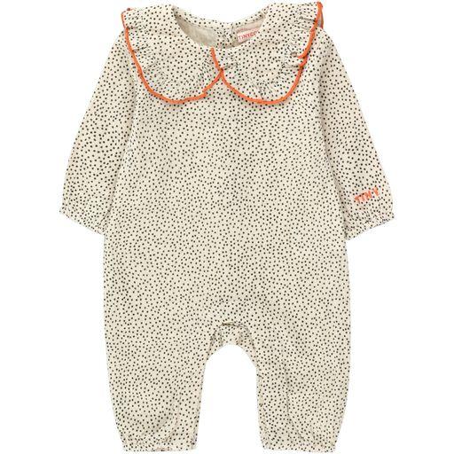 Small dots one-piece light cream/navy