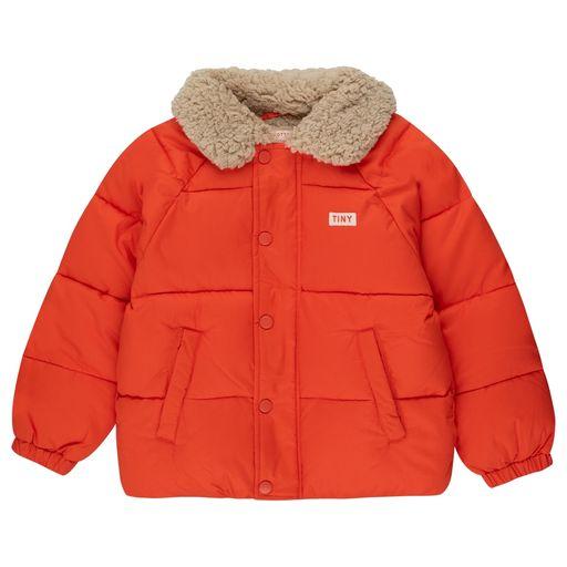 Solid padded jacket summer red
