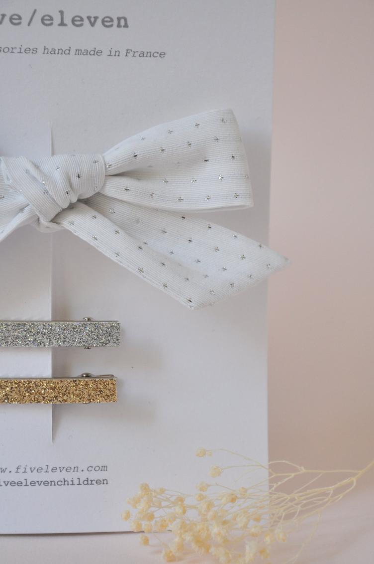 Spängeli Set Masche white glitter