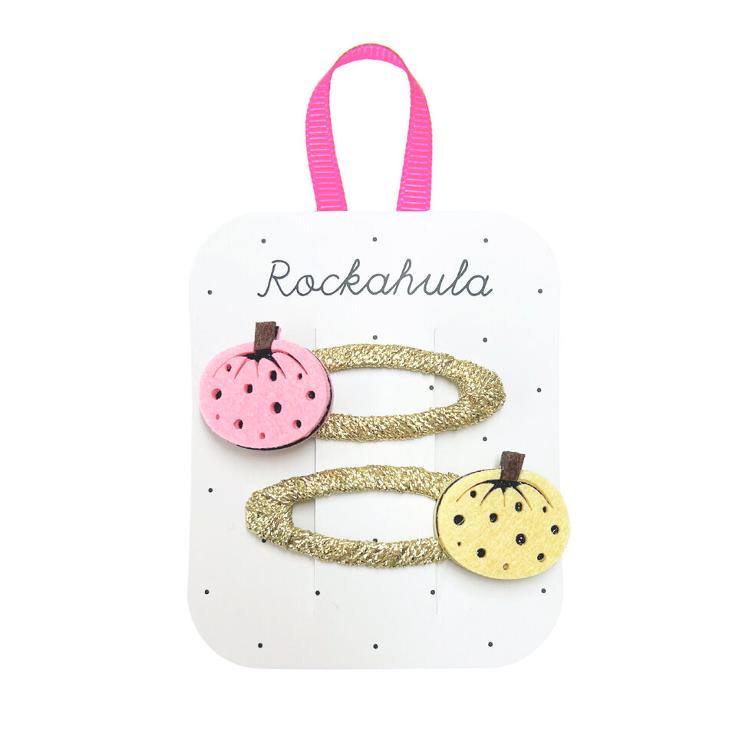 Spotty pumpkin clips