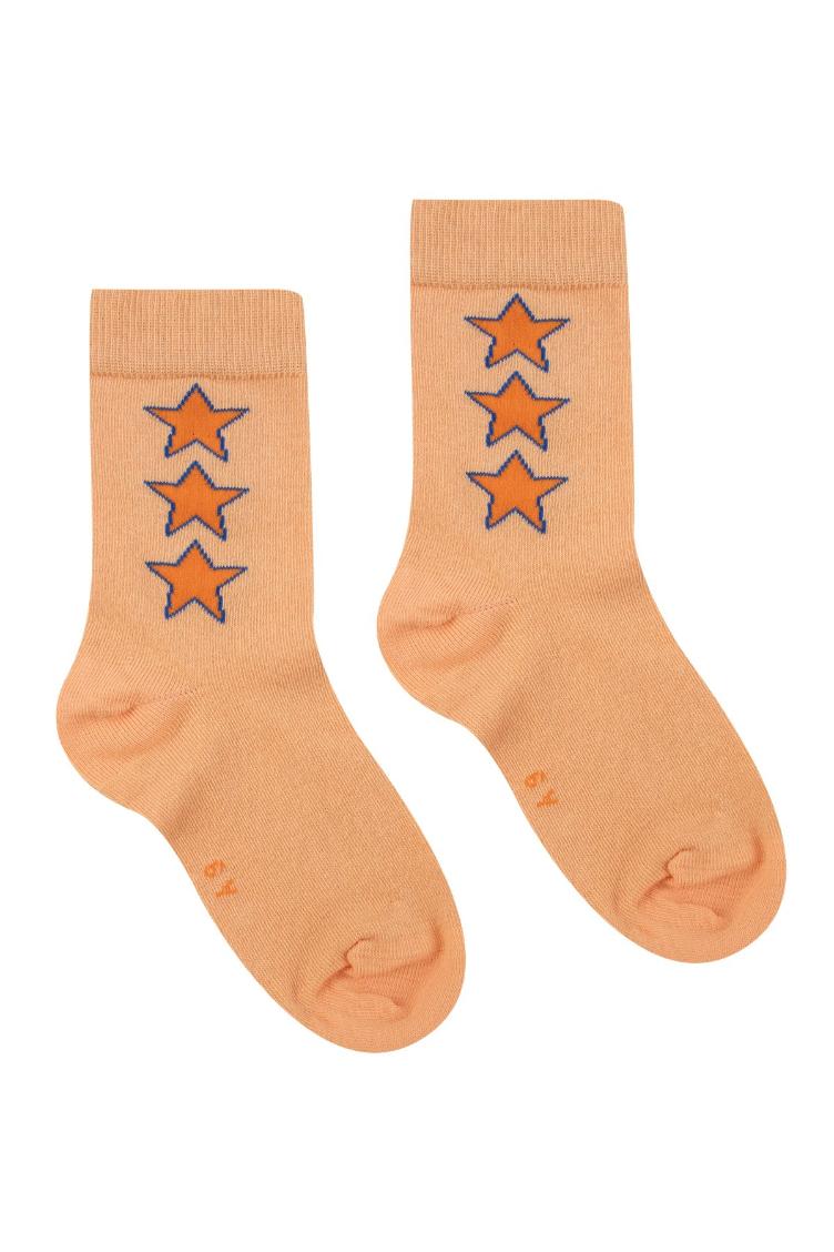 Stars medium socks papaya