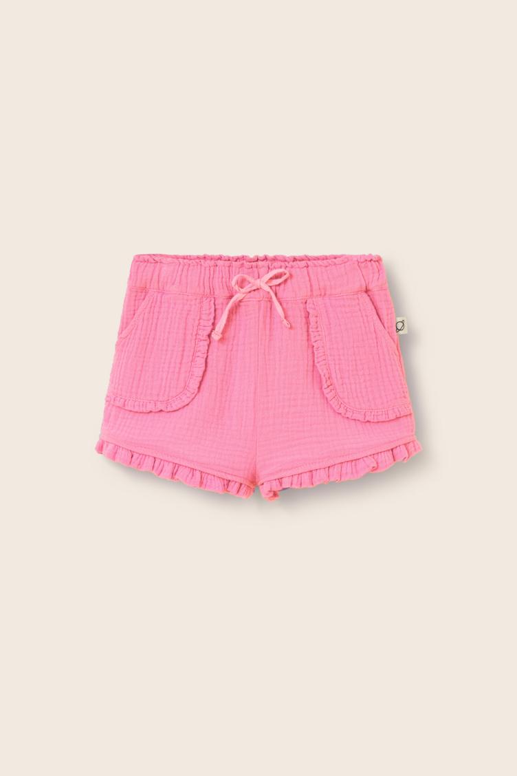Stelly candy pink soft gauze shorts