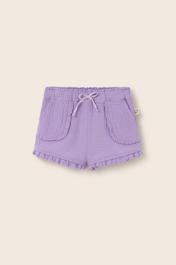 Stelly lavender soft gauze shorts