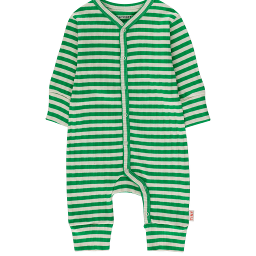 Stripes one piece light cream/grass green