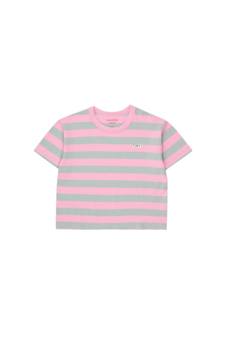 Stripes Tee pink/warm grey