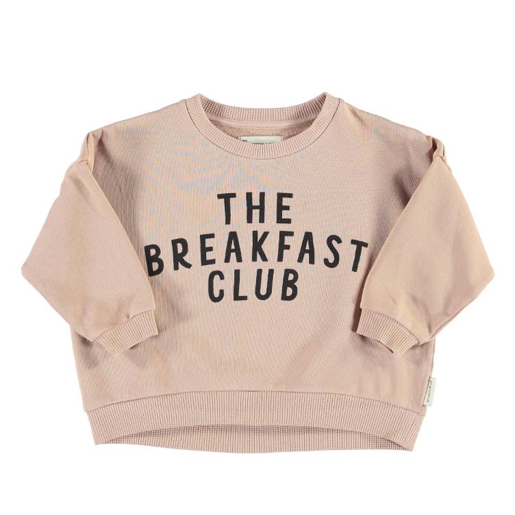 sweater light brown w breakfast print