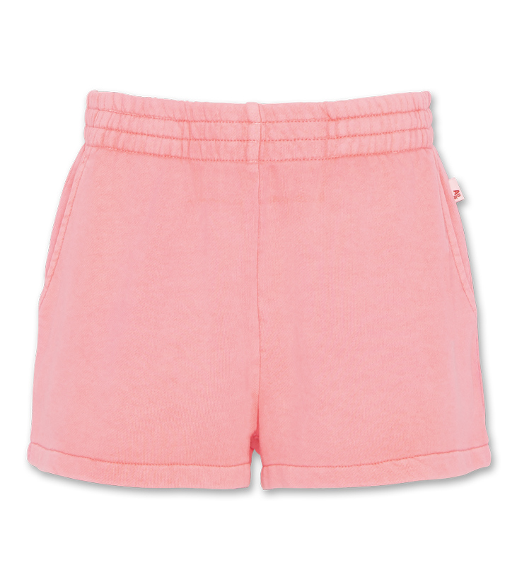 sweater shorts fluo pink girls organic