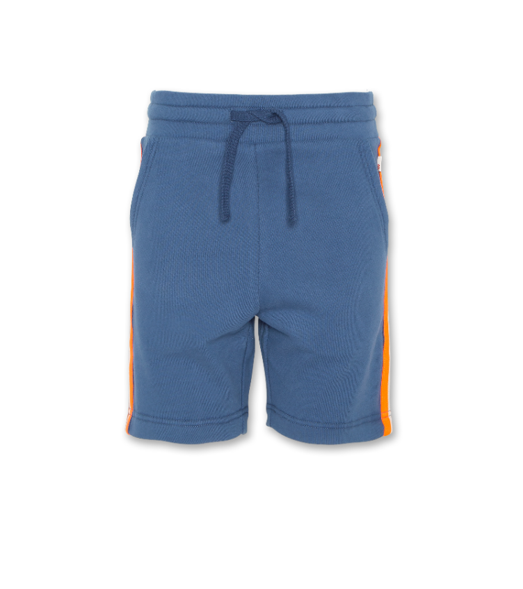 sweater shorts tape brushed mid blue