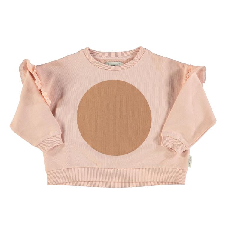 sweater with frills pale pink