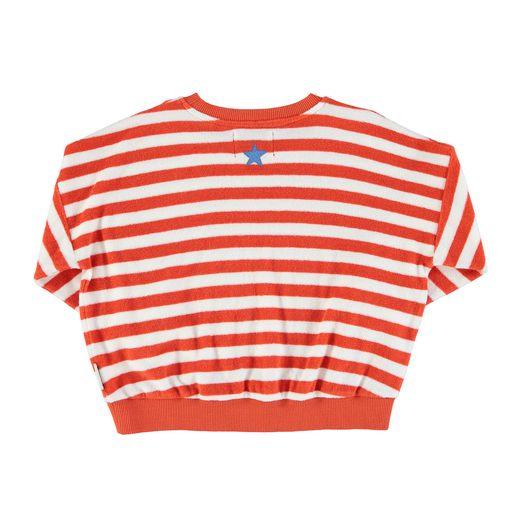 sweatshirt red & ecru stripes - 0