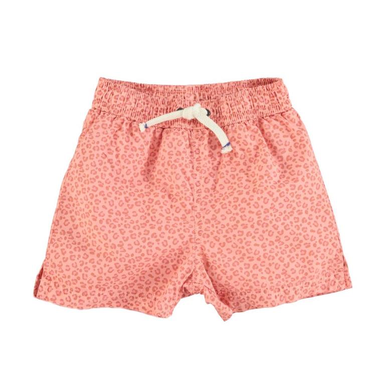 swim shorts coral animal print