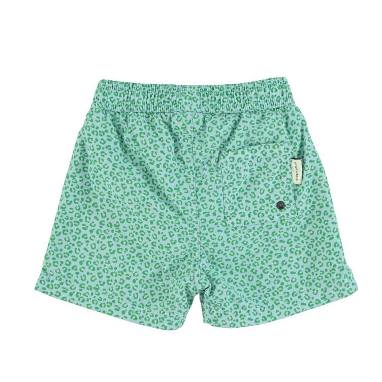 swim shorts green animal print - 0
