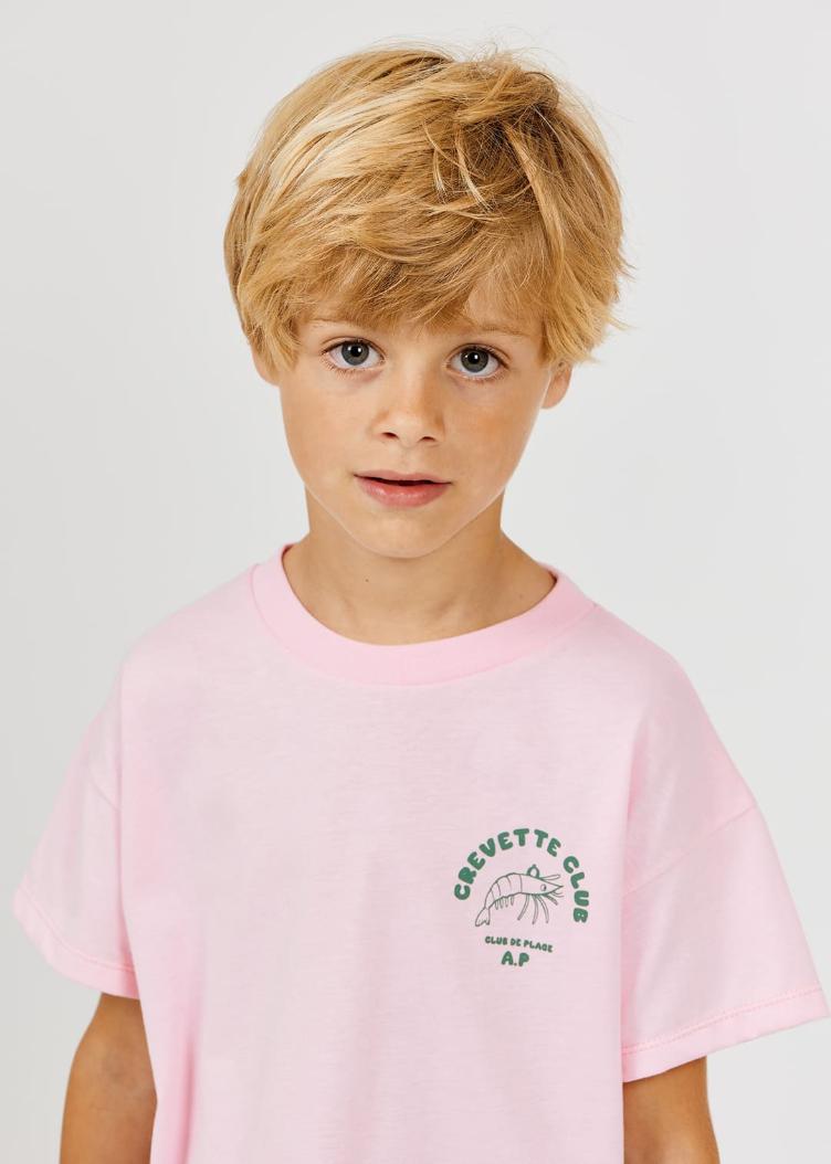 T shirt club de plage poudre - 0