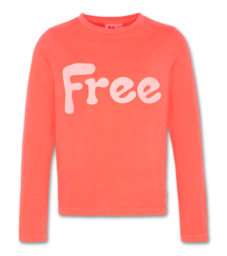 T shirt free fluo coral