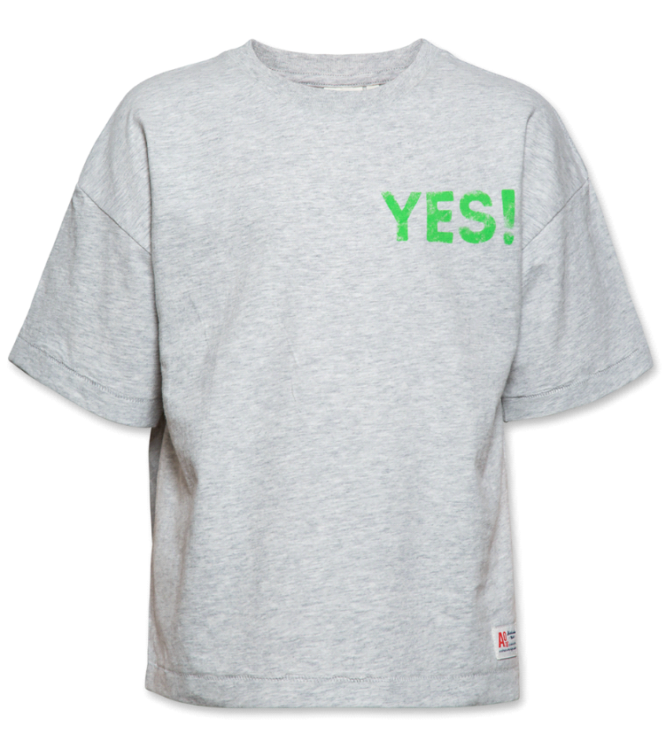 t shirt oversized yes light oxford