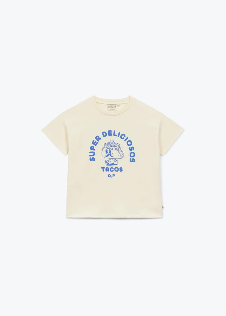 T shirt super tacos cobalt