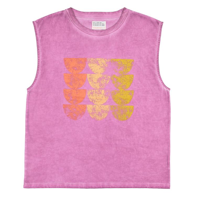 T shirt washed purple sleeveless