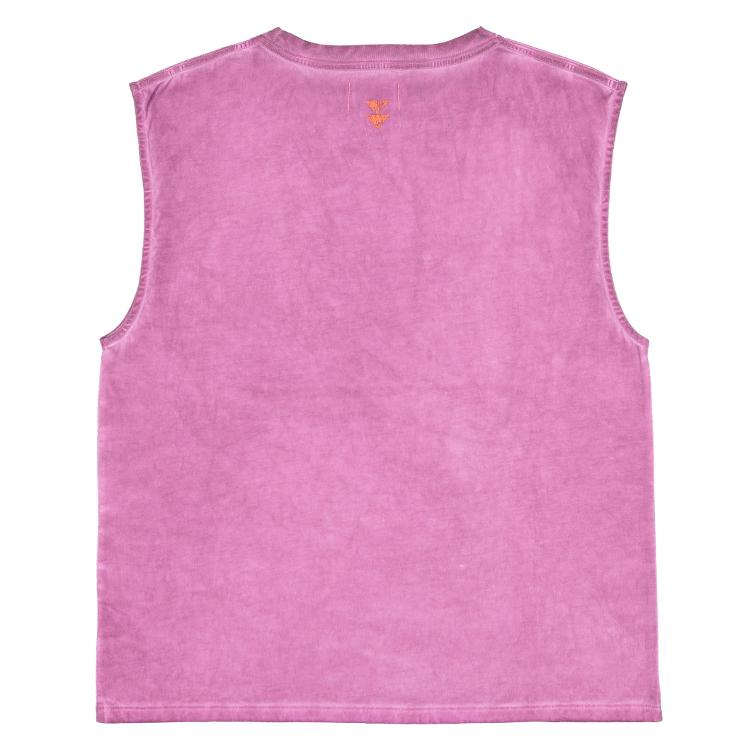 T shirt washed purple sleeveless - 0