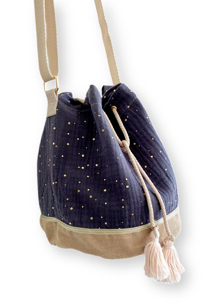tasselbag BELLI glitter dark grey