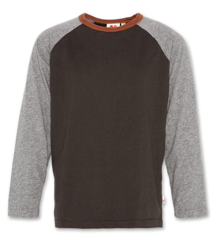 tee contrast long sleeves dark green